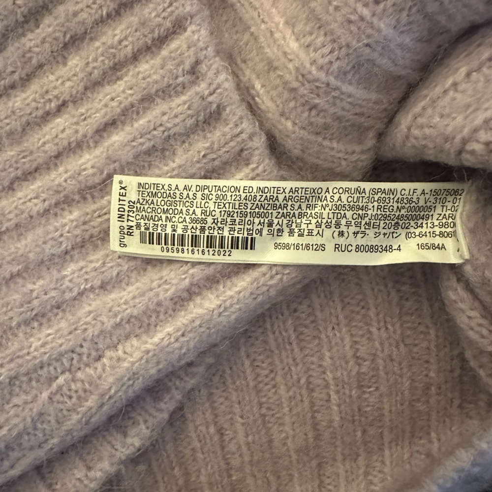 ZARA Cropped Sweater – Size Small 💜 - Picture 7 of 10